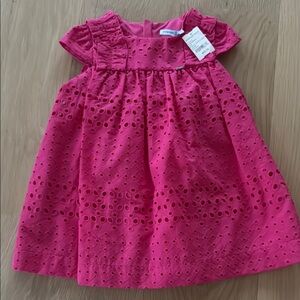 Pink Eyelet Kids Dress